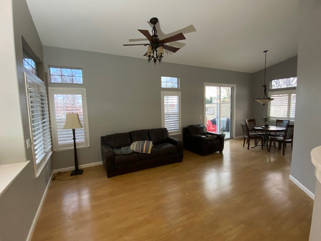 Beautifully updated living room thanks tp JLM interior painting service